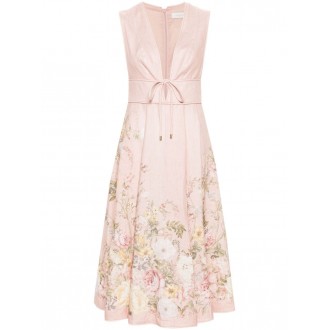 Zimmermann `Waverly Plunge` Midi Dress