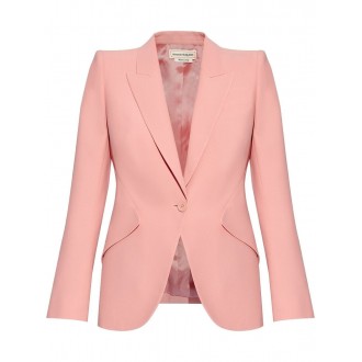 Alexander McQueen Peak Shoulder One Button Jacket