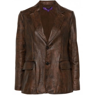 Ralph Lauren `Tomasso` Leather Blazer