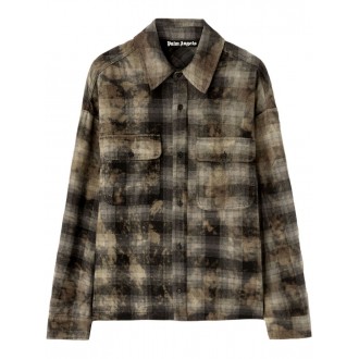 Palm Angels `Curved Logo` Check Shirt