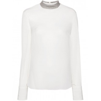 Brunello Cucinelli Long Sleeve Mock-Neck T-Shirt