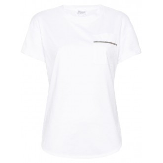 Brunello Cucinelli T-Shirt With Shiny Pocket Detail