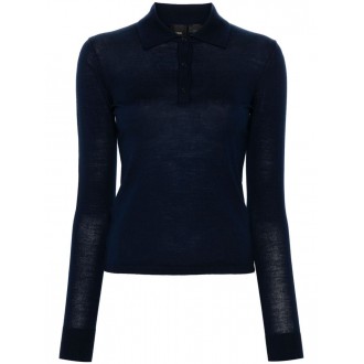 Pinko `Liquoroso` Polo-Neck Sweater