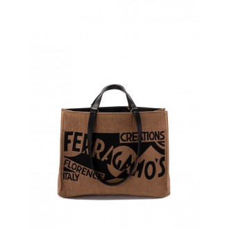 Ferragamo `F Signature` Medium Tote Bag