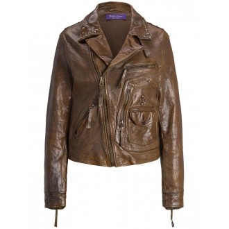 Ralph Lauren `Andrea` Leather Jacket