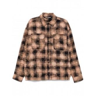 Palm Angels `Curved Logo` Check Shirt