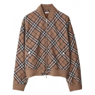 Burberry Check Wool Blend Harrington Jacket