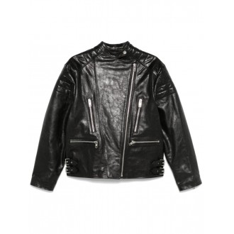 Twin Set Leather-Like Biker Jacket