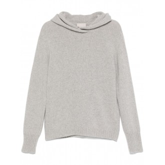 Drumohr Long Sleeve Boxy Hooded Sweater