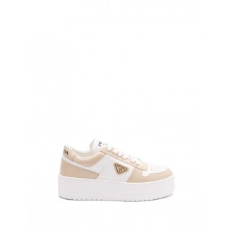 Prada `Downtown` Leather Sneakers With Box Sole