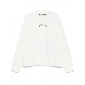 Palm Angels `Back Curved Logo` Crew-Neck Sweatshirt