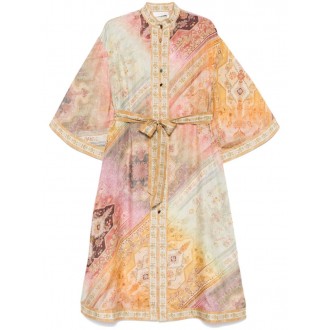 Zimmermann `Tallow` Midi Shirt Dress