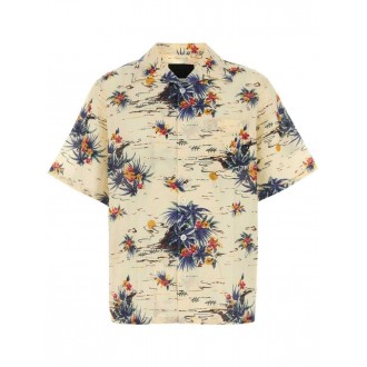 Prada Short-Sleeved Printed Cotton Shirt