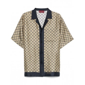 Gucci `Disco` Bowling Shirt `Gg Border`