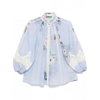 Zimmermann `Everley` Lace Trim Blouse