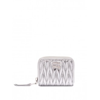 Miu Miu Small Matelassé Nappa Leather Wallet