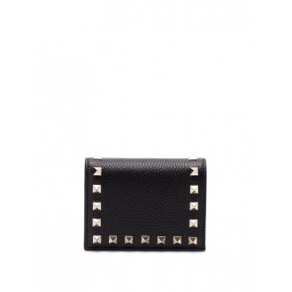 Valentino Garavani `Rockstud` Flap French Wallet