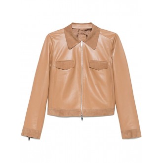 Desa 1972 Leather Shirt Collar Jacket