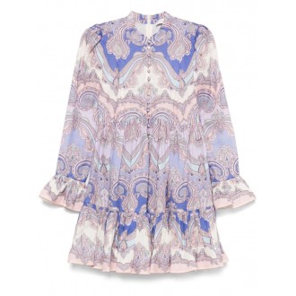 Zimmermann `Maxine` Long Sleeve Mini Dress