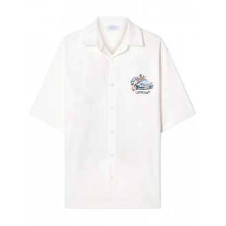 Off White `Fresco Arrow Popl` Bowling Shirt