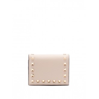 Valentino Garavani `Rockstud` Flap French Wallet