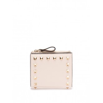 Valentino Garavani `Rockstud` Flap French Wallet