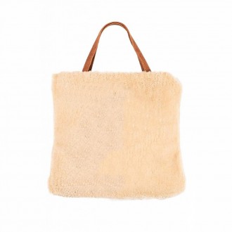 Shearling Gold And Camel Bag